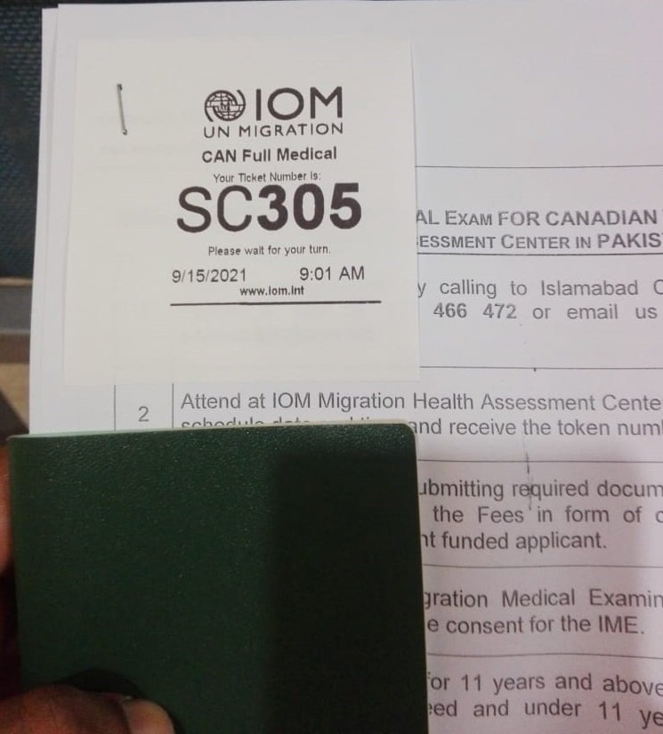 Ticket Number for Canadian full Medical